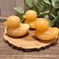 Ducks, Orange Calcite Crystal Carvings - Large