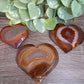 Carnelian Druzy Hearts