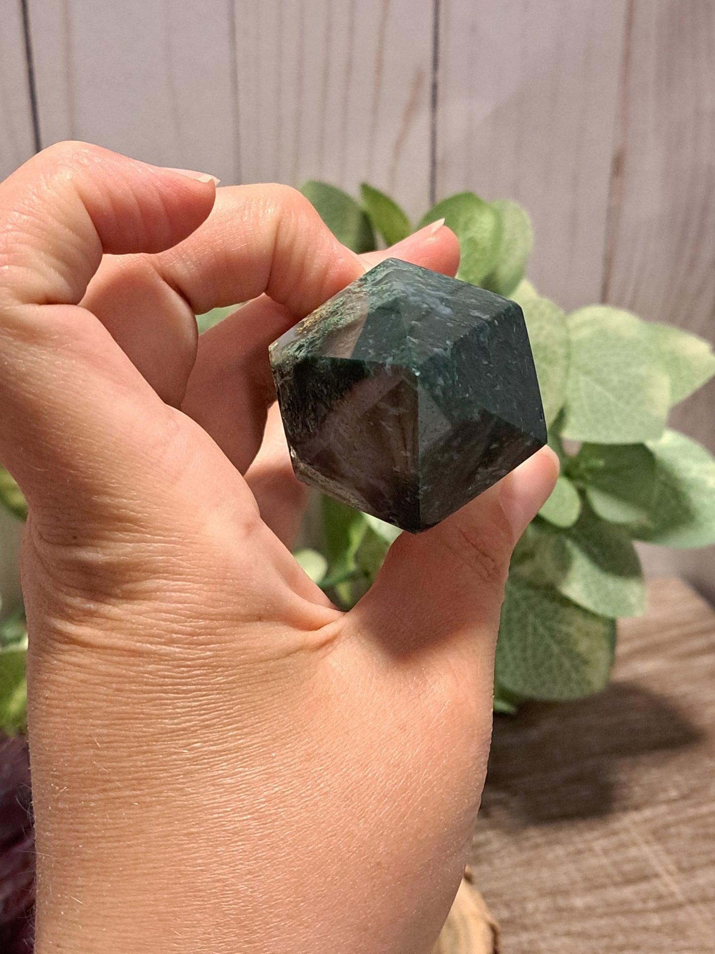 Moss Agate Wand