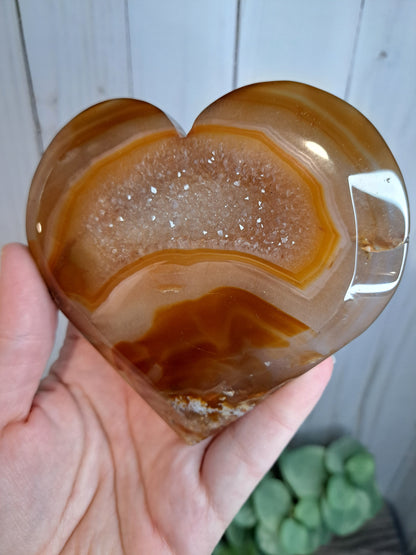 Carnelian Druzy Hearts