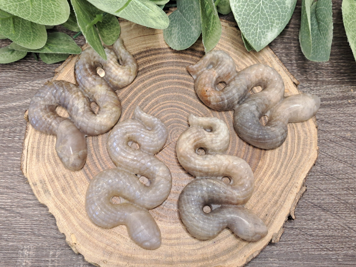 Snake Carvings - Moonstone