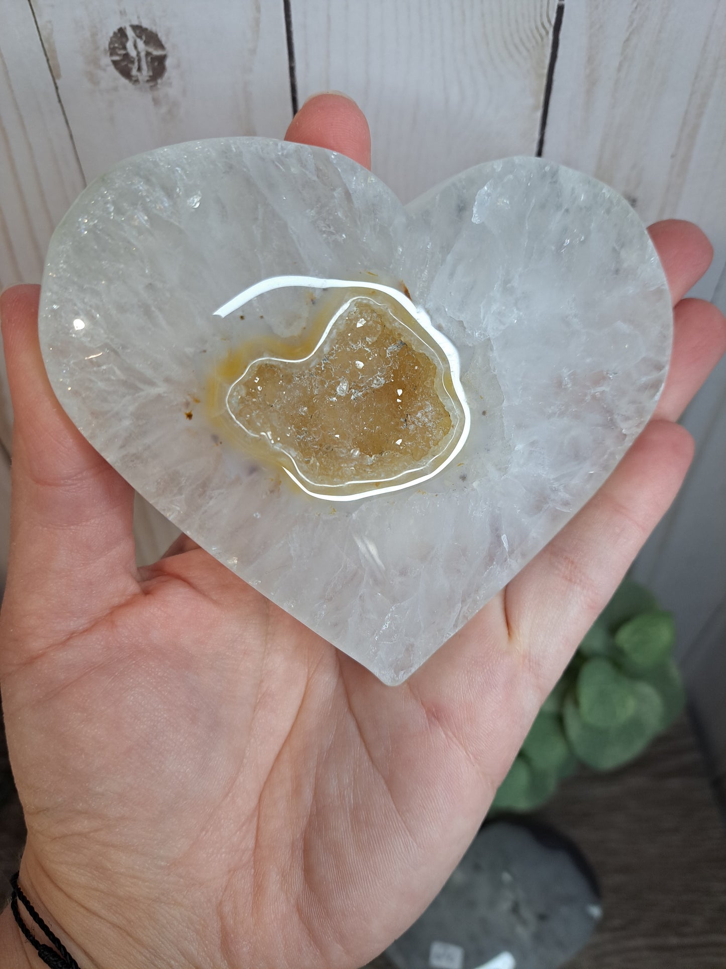 Quartz Druzy Hearts