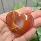 Carnelian Druzy Hearts