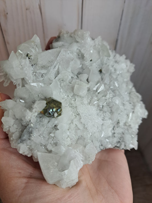 Chrysanthemum Quartz with Pyrite - Statement Cluster