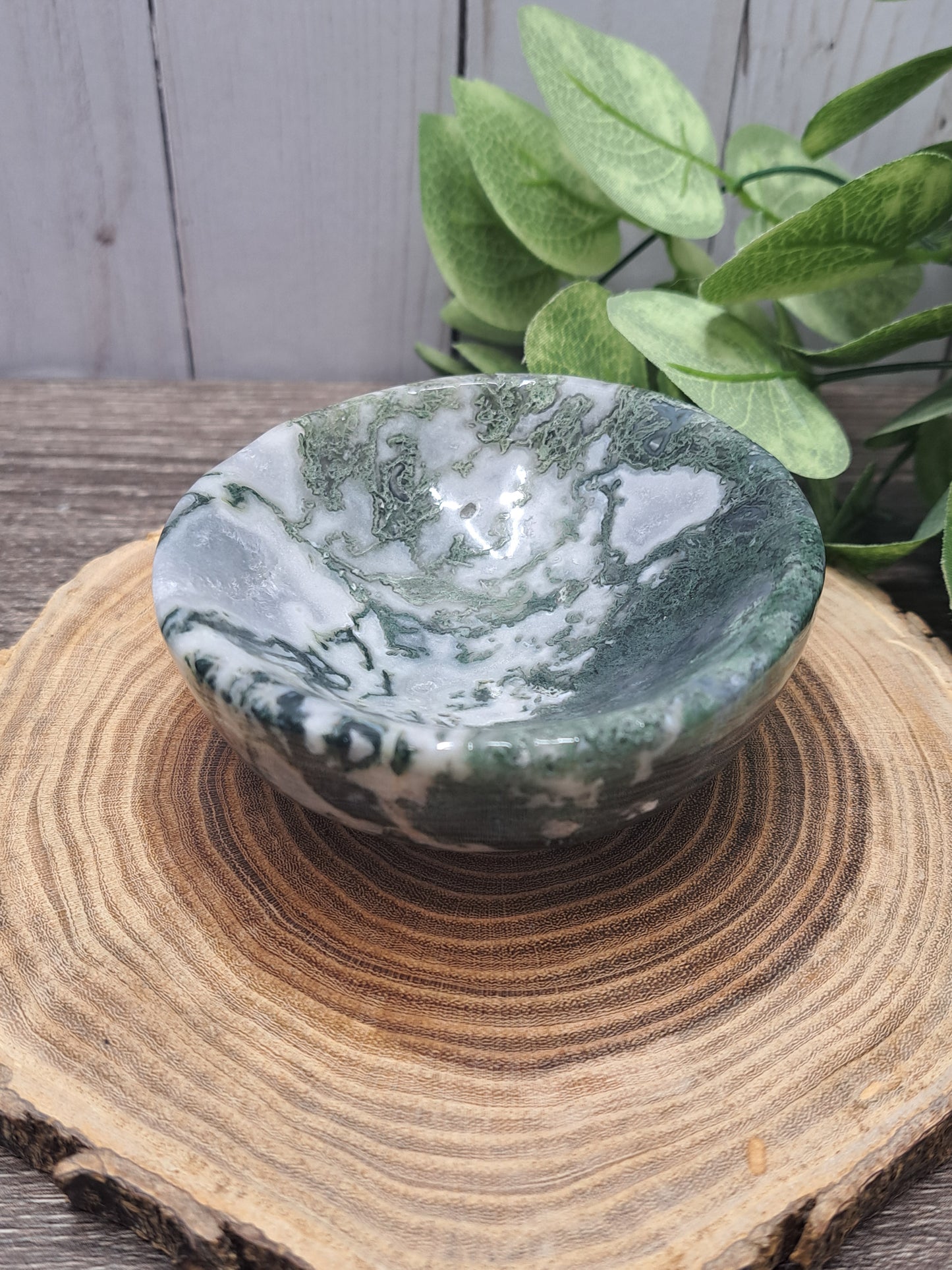 Moss Agate Bowls (Larger)
