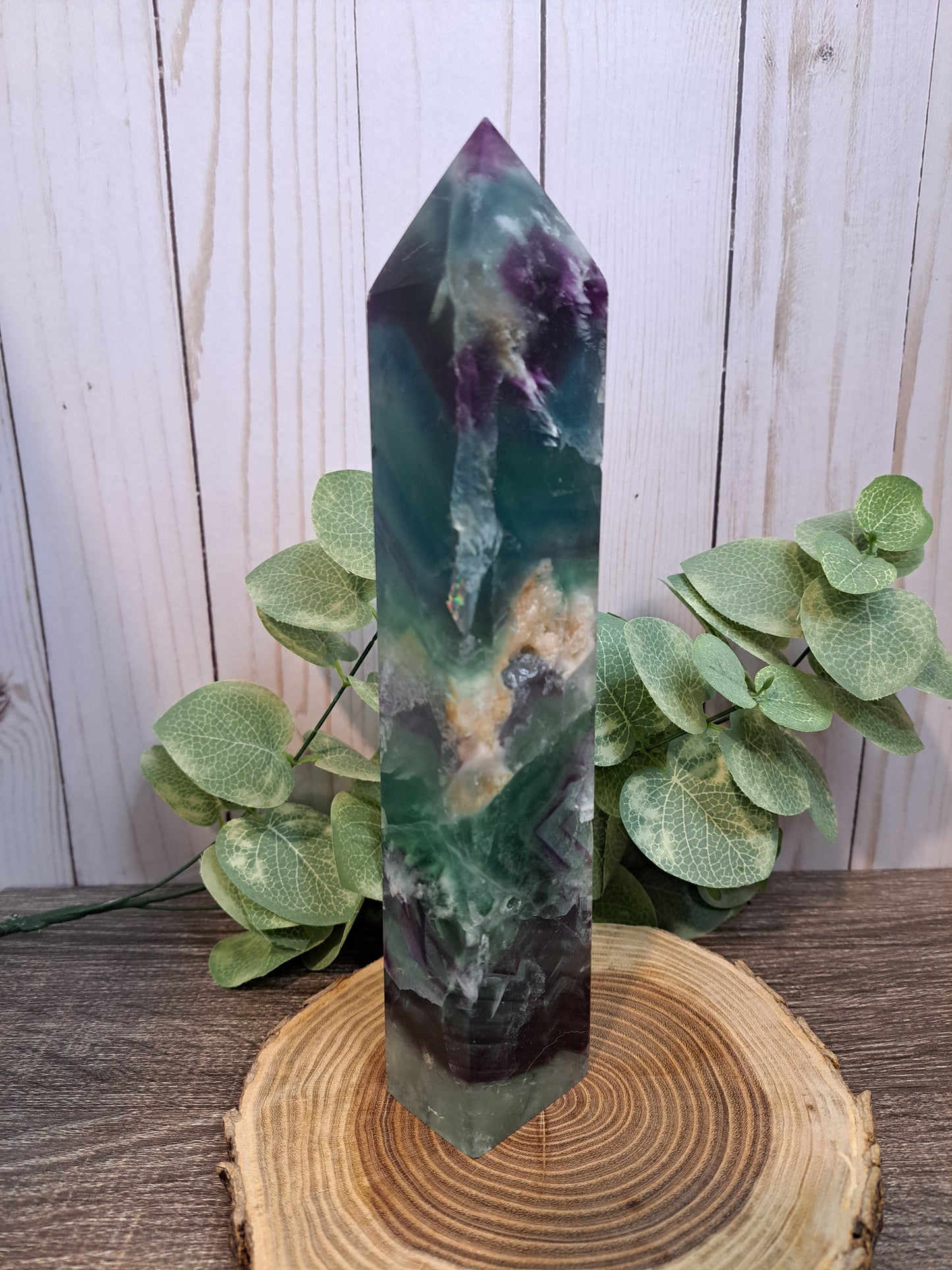 Snowflake Fluorite Tower