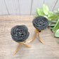Obsidian Rose on Rotating Stand