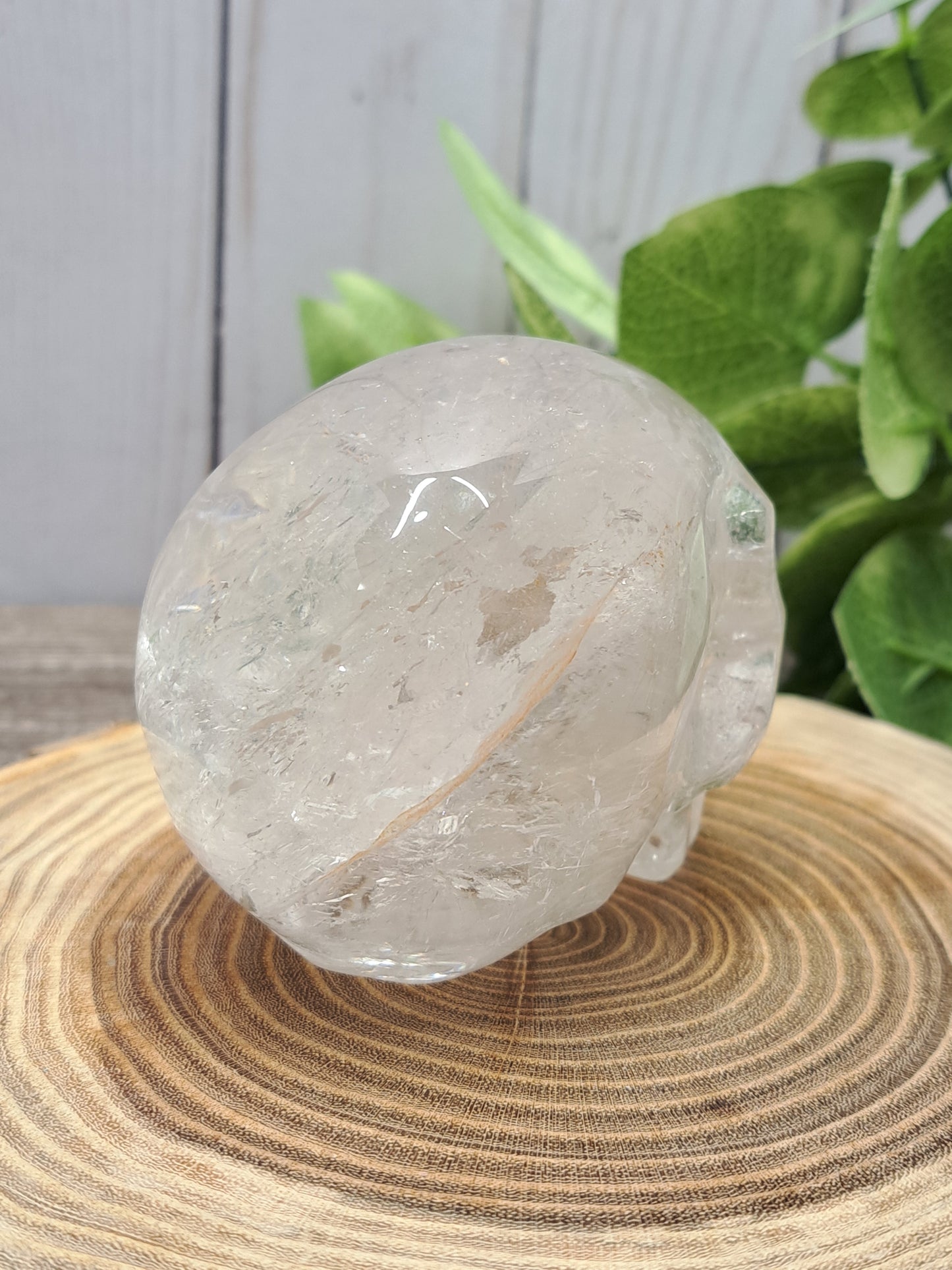 Clear Quartz Skull Carving