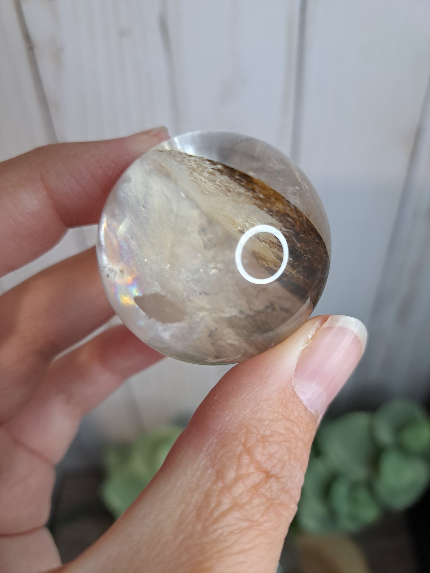 Clear Quartz Spheres with Inclusions