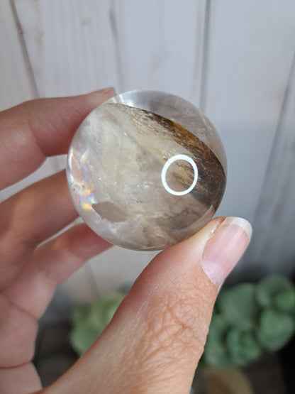 Clear Quartz Spheres with Inclusions