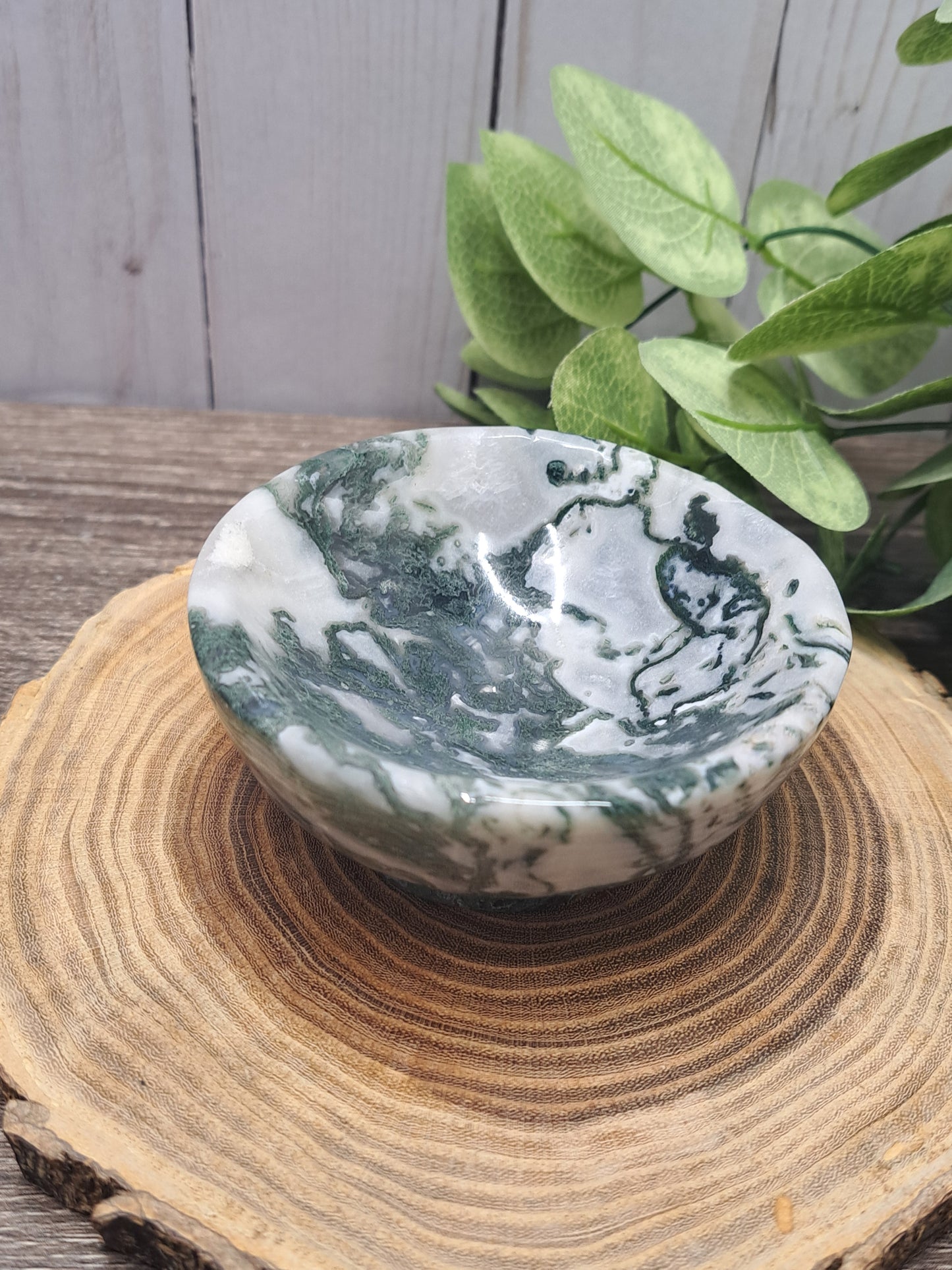 Moss Agate Bowls (Larger)