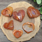 Carnelian Druzy Hearts