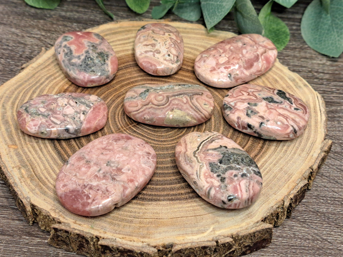 Rhodochrosite Palm Stones