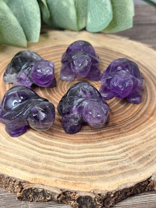 Amethyst Turtle Carvings