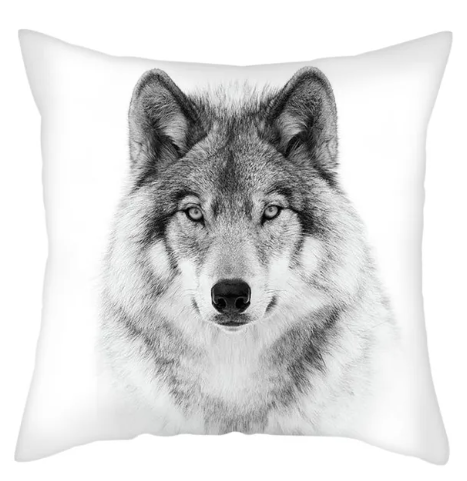 Wolf (white background) - Pillow Case Cover