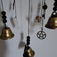 Witch Bells for Home Protection (crystal and bottle), Handmade Witchy Decor for Attracts Positive and Drive Out Negative, Boho Door Handle Garden Patio Magic Bell Beads Wicca Supplies, Hanging Bells