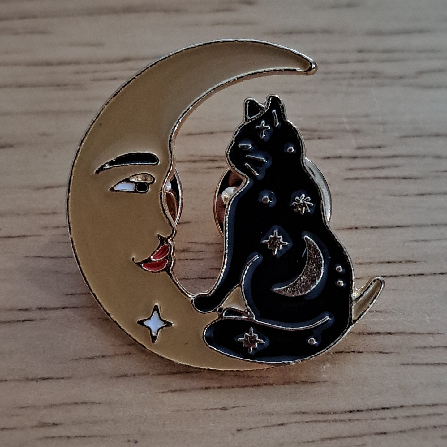 Cat on Moon Pin