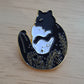 Cats Hugging Ying Yang Pin