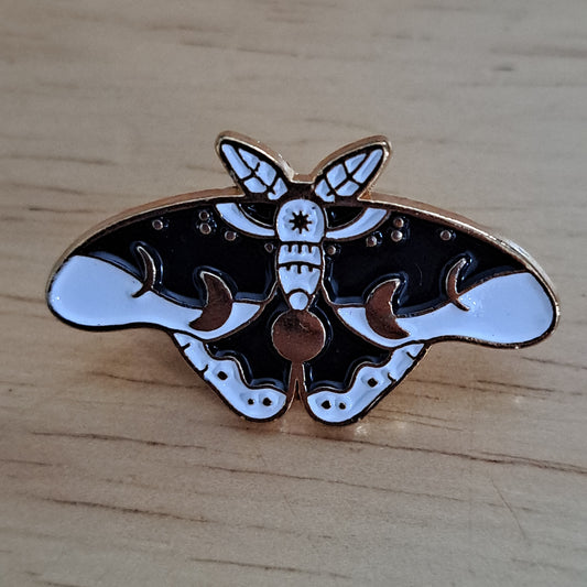 Moth with Moon Phases Pin