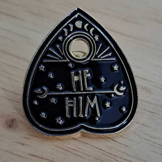 Planchette He Him Pin