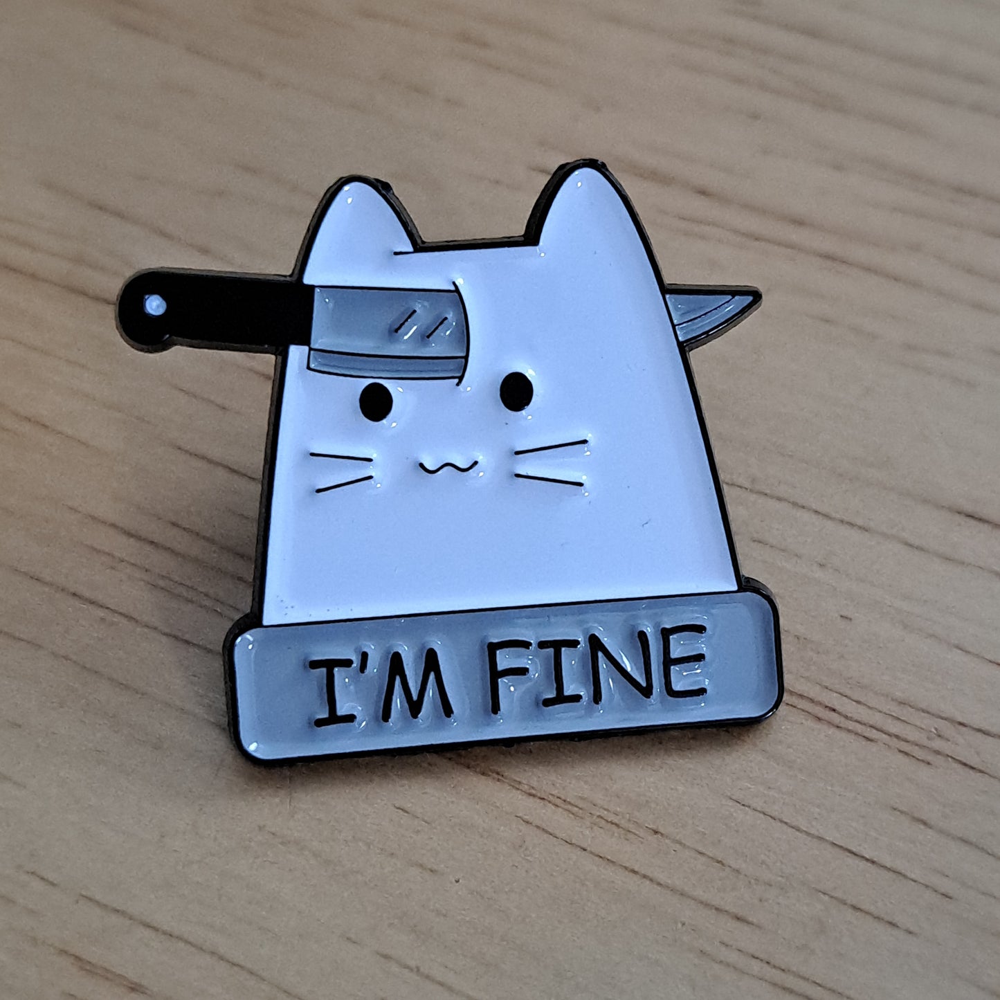 I'm Fine Cat Pin