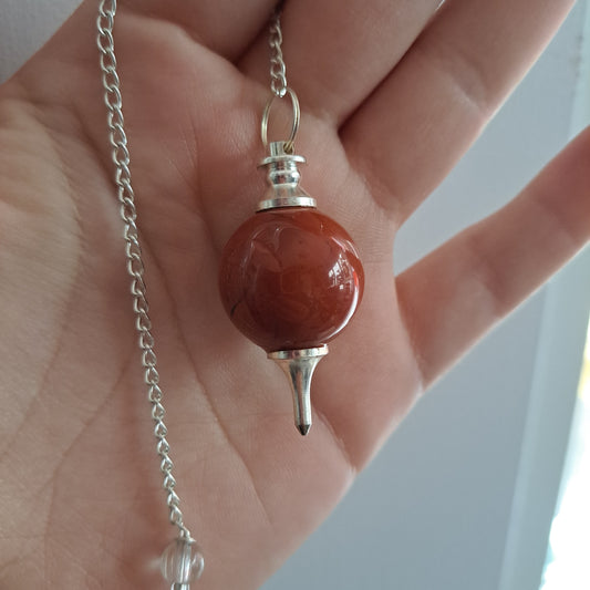 Pendulum Rounded -Red Jasper