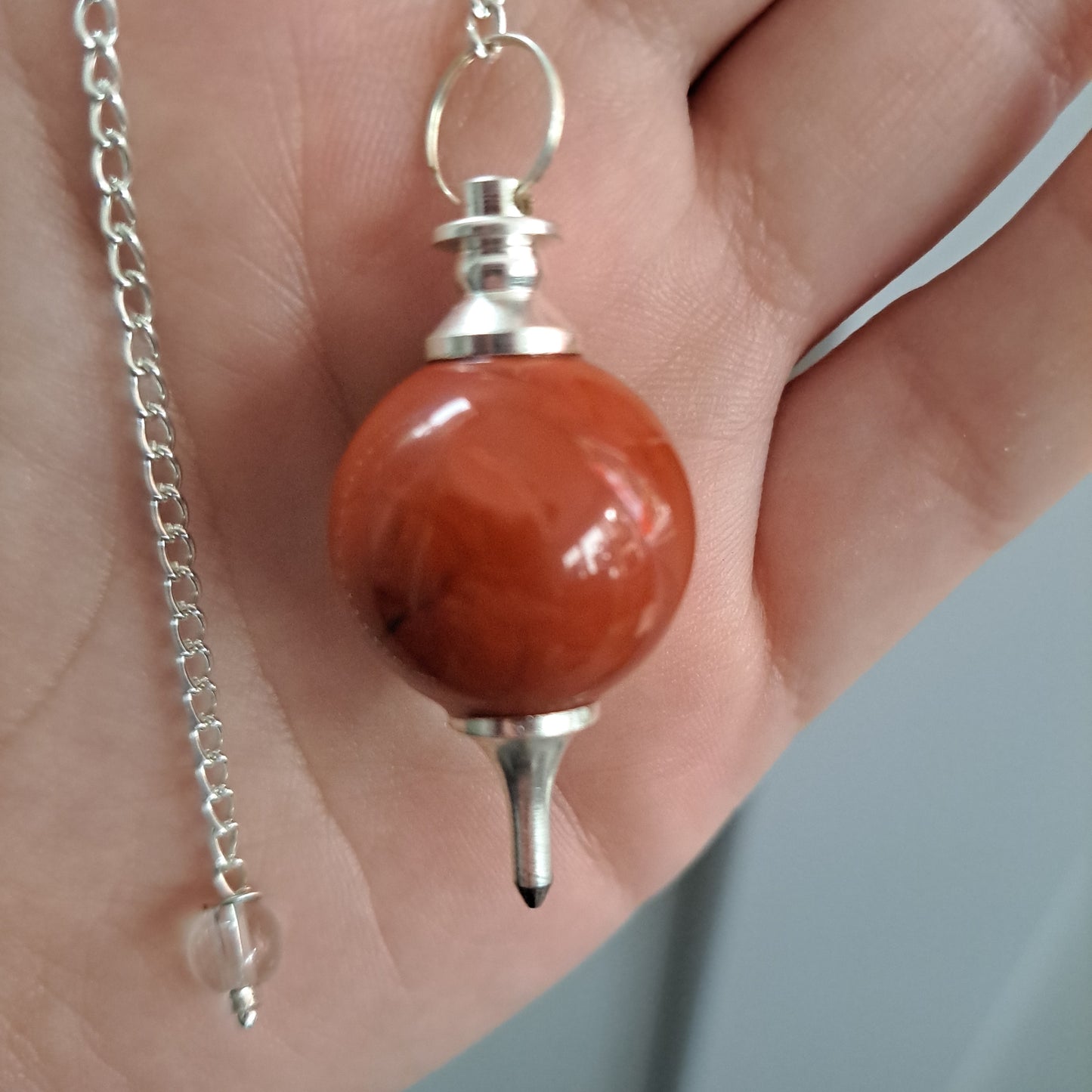 Pendulum Rounded -Red Jasper