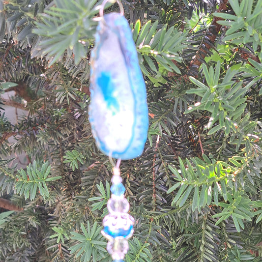 Geode Sun Catcher - Blue