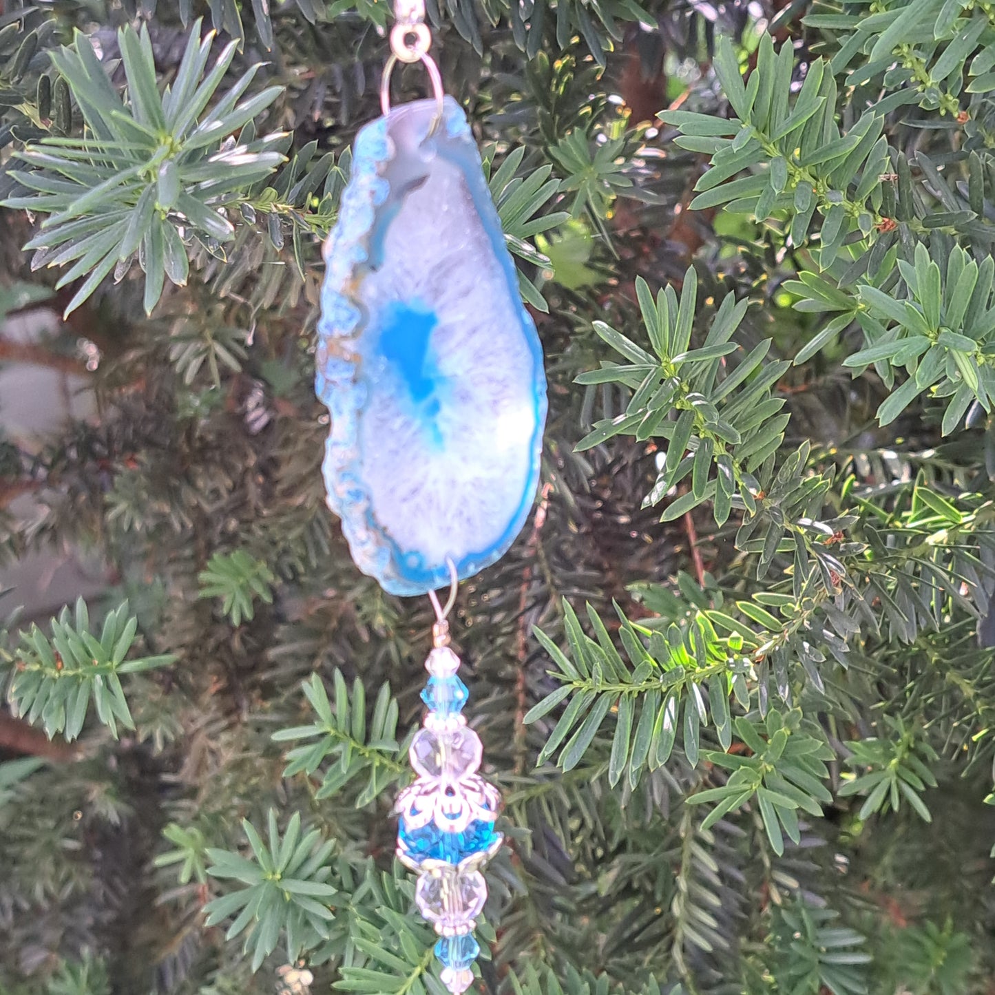 Geode Sun Catcher - Blue