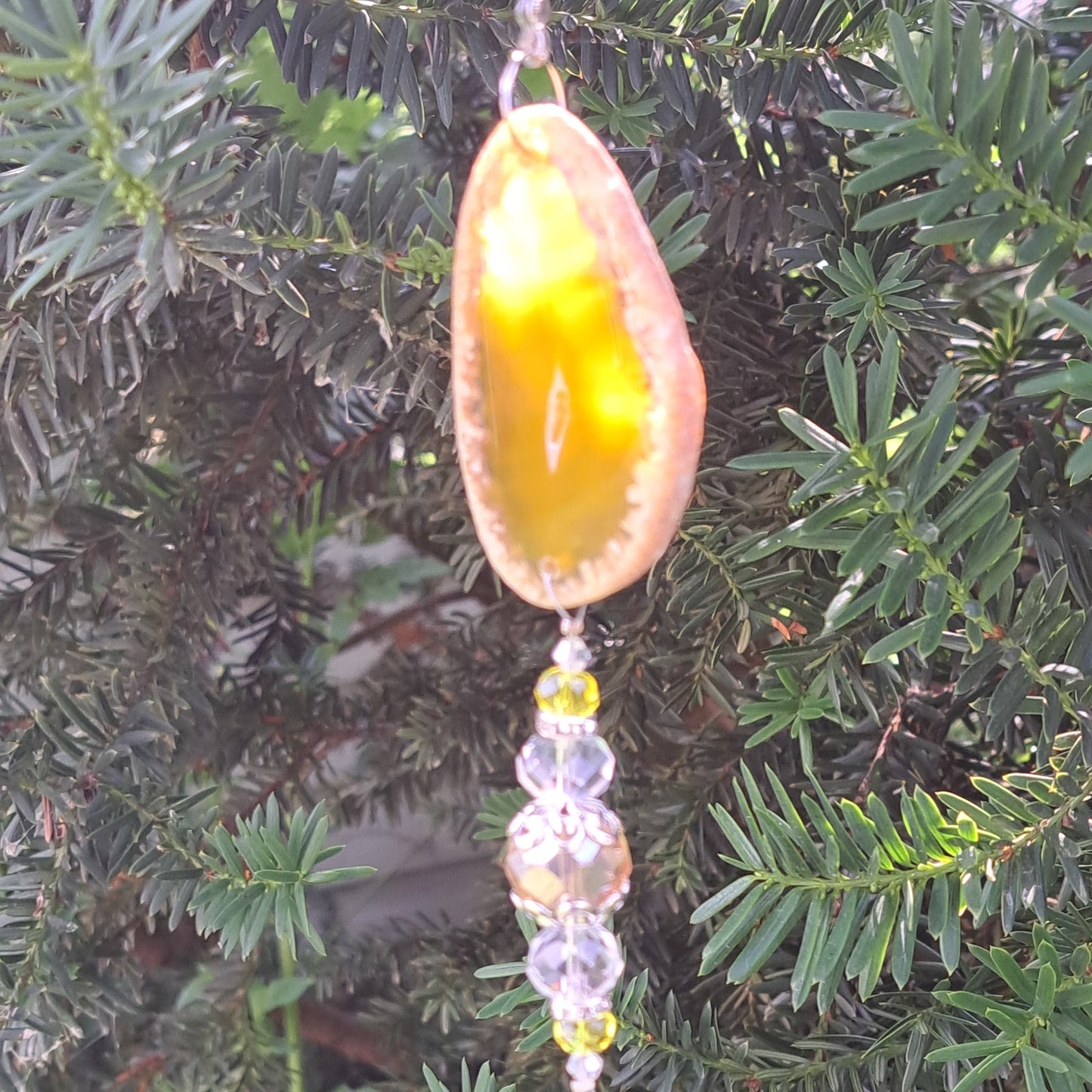 Geode Sun Catcher - Yellow