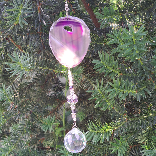 Geode Sun Catcher - Purple