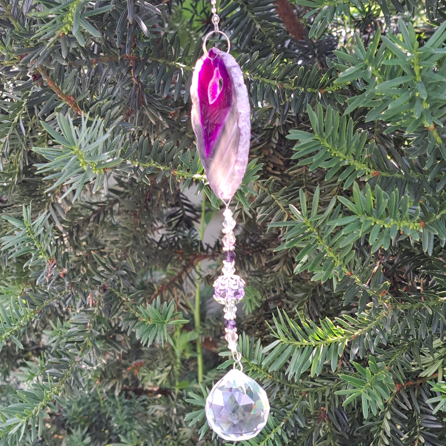 Geode Sun Catcher - Purple