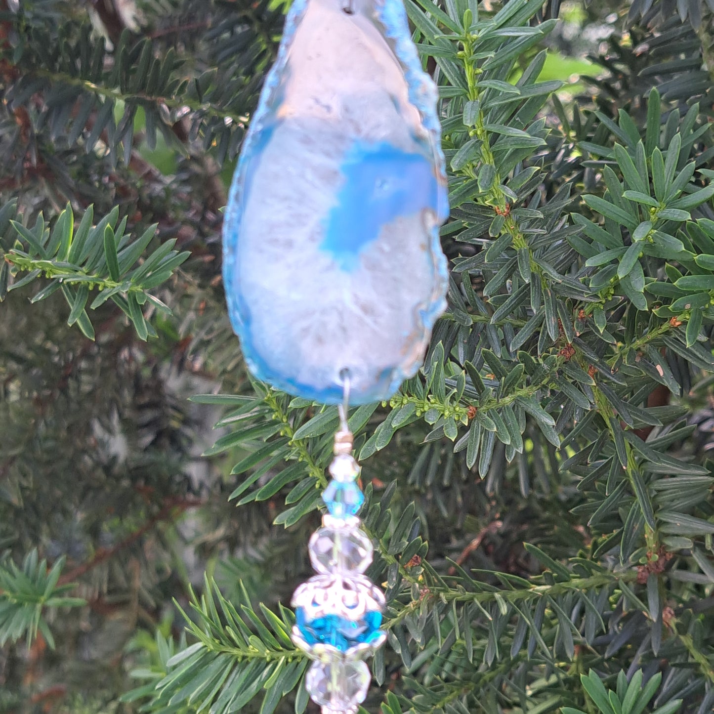 Geode Sun Catcher - Blue