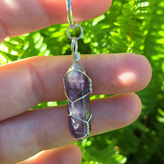 Key Chain - Wire Wrapped Amethyst