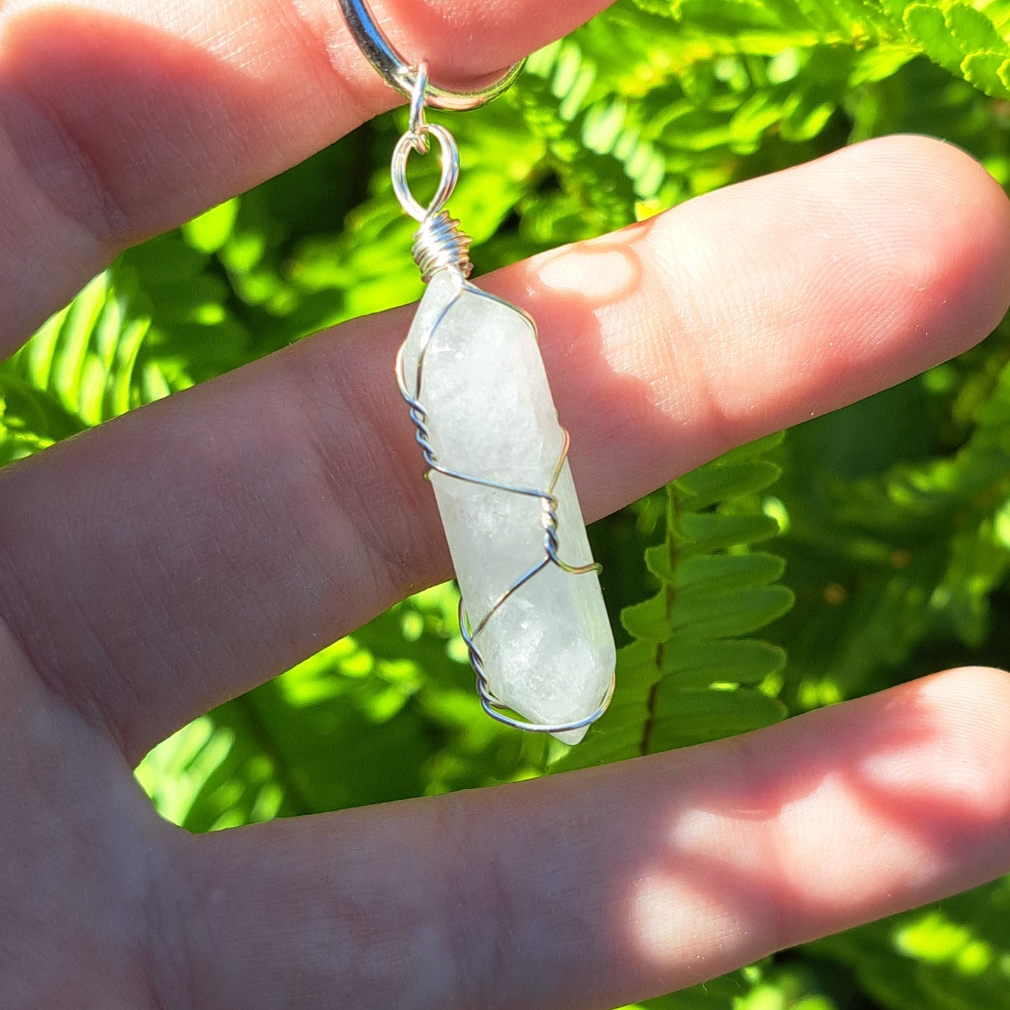 Key Chain - Wire Wrapped Clear Quartz