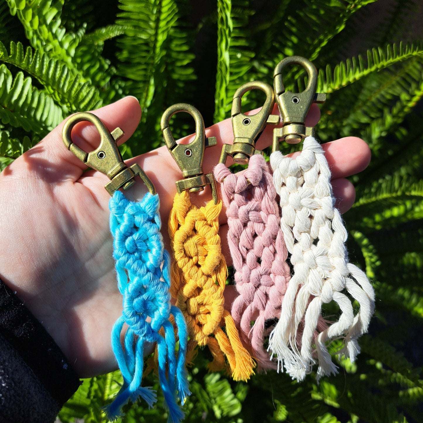 Mini Macrame Key Chain - Dusty Rose