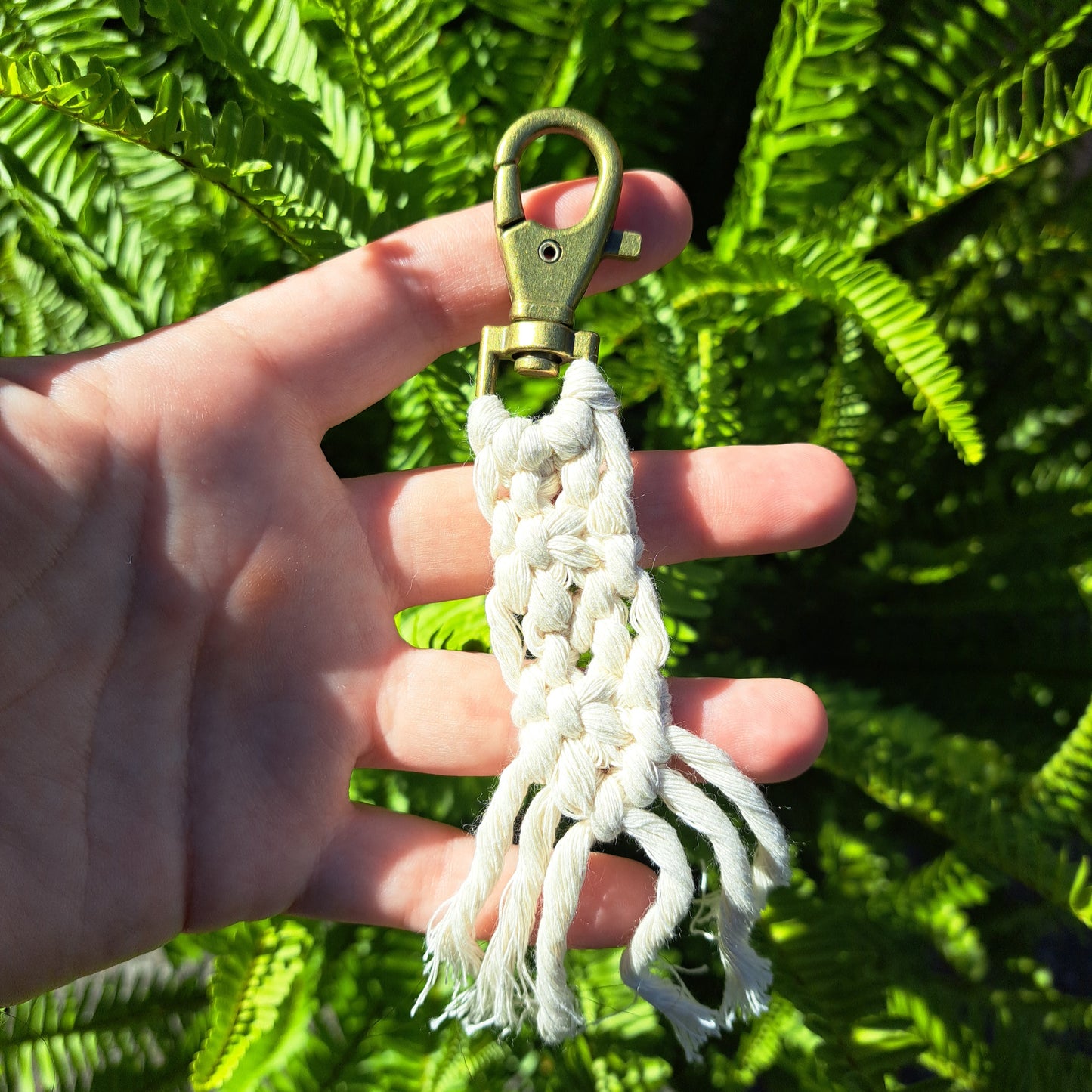 Mini Macrame Key Chain - Ivory