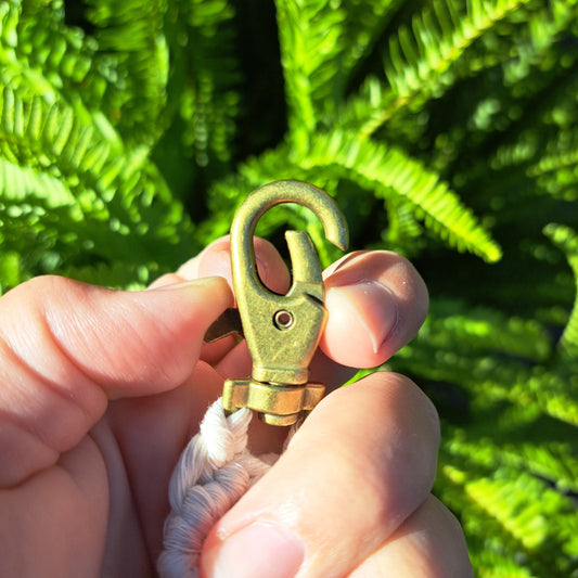 Mini Macrame Key Chain - Ivory