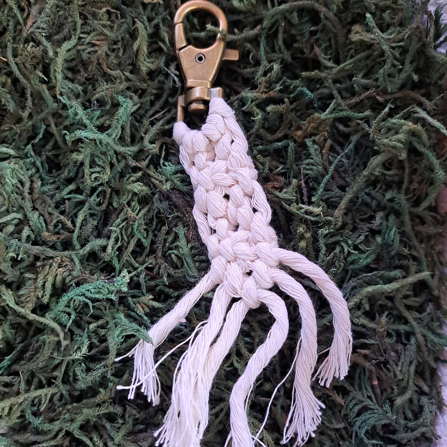 Mini Macrame Key Chain - Ivory