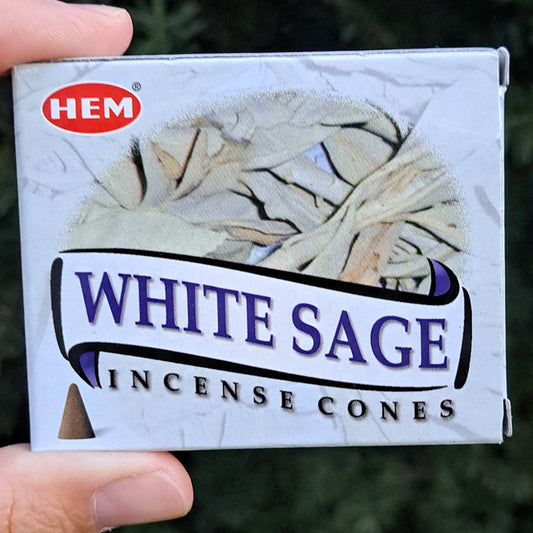 White Sage Incense Cones pk 10