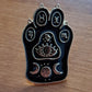 Cat Paw with Triple Moon, Copper Pin