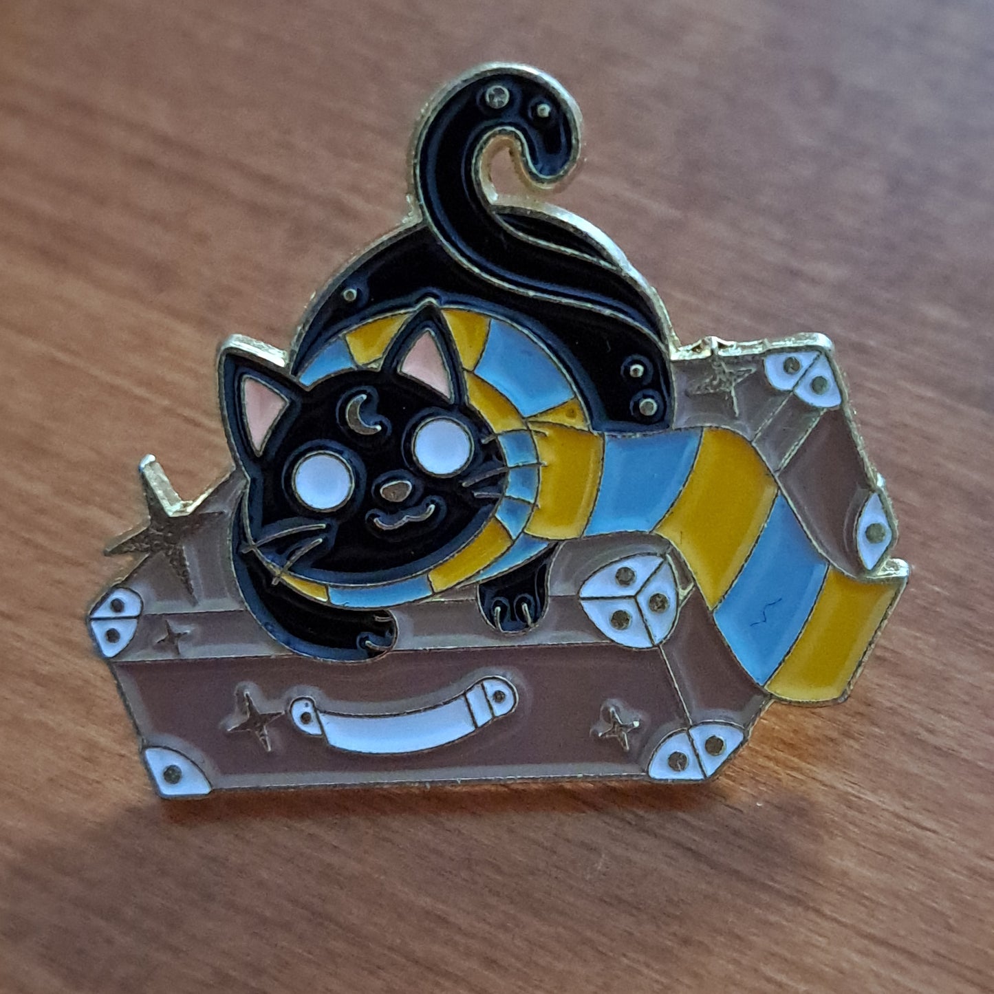 Cat on Suitcase, HP Inspired Pin