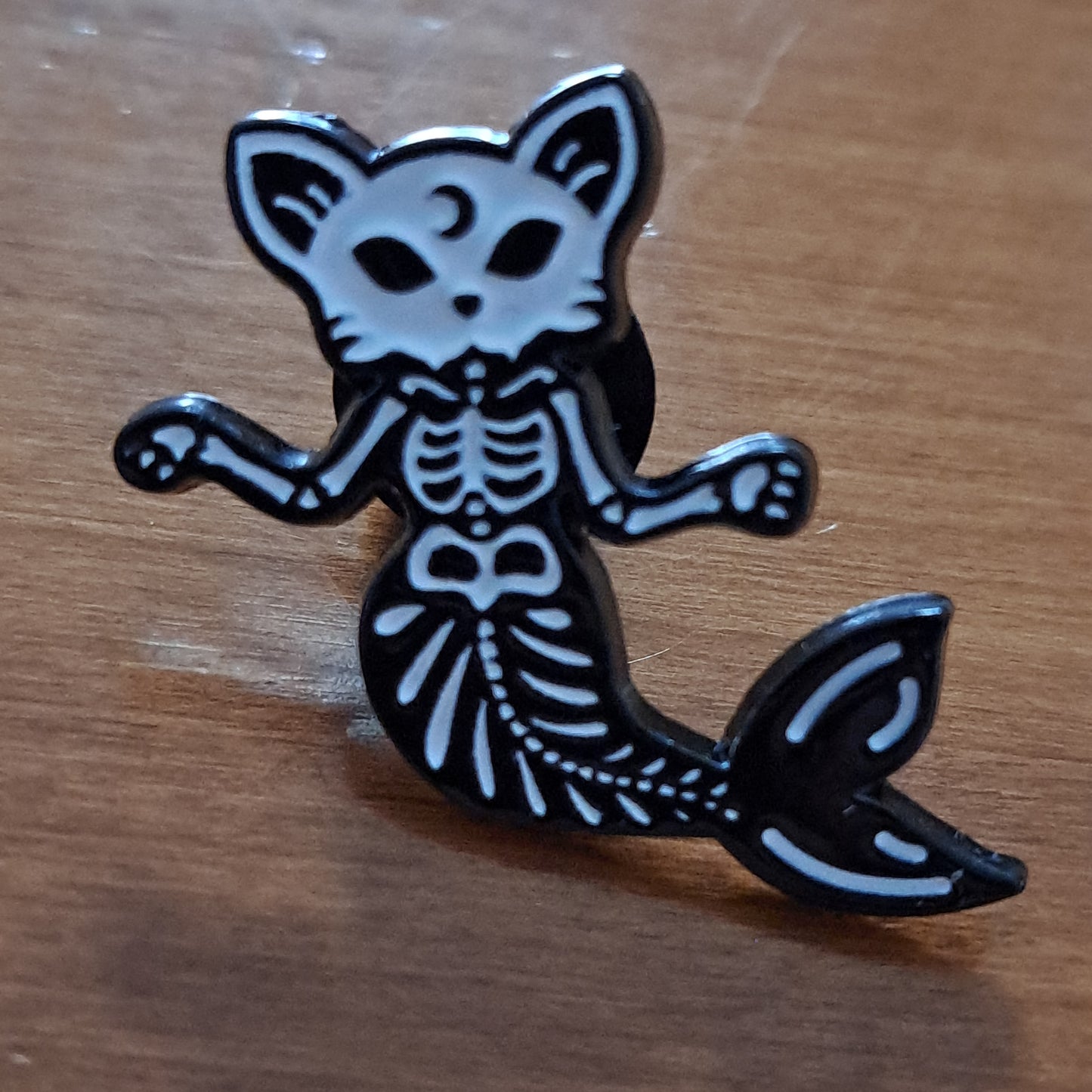 Cat Fish Skeleton Pin