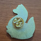 Fox With Greenery, Gold Pin