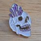 Skull, Purple Crystals Pin