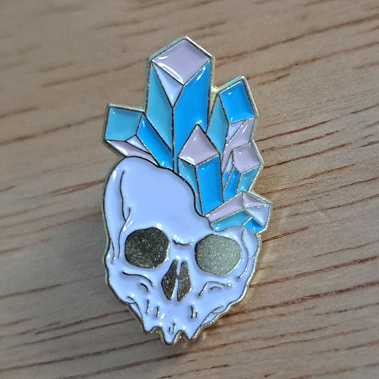 Skull, Multi-Colour Crystals Pin