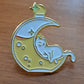Cat on Moon Bottle Pin