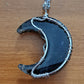 Moon Necklace - Black Obsidian