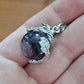 Dragon Wrapped Amethyst Round Necklace