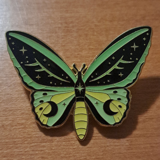 Butterfly Large Green & Yellow Pin